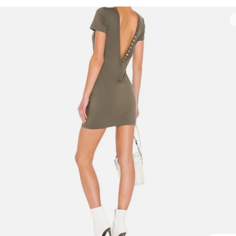 ALEXANDER WANG olive green dress